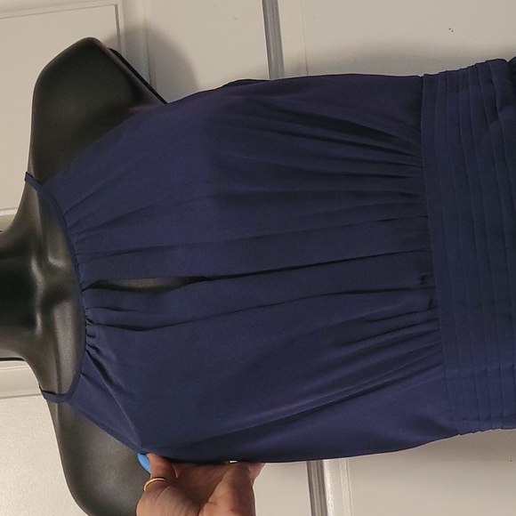 Long Navy Blue Evening Gown - Picture 3 of 5